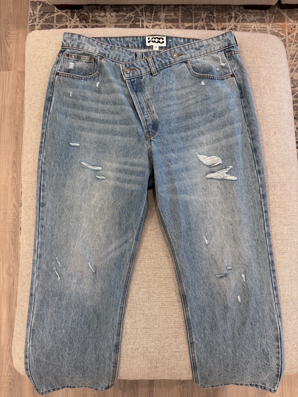 Kbb Light Blue Distressed Boyfriend Jeans